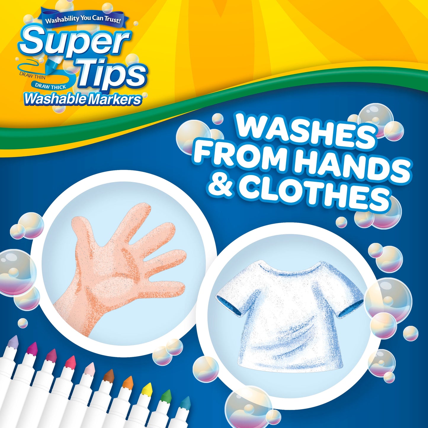 Super Tips Washable Markers for Kids, 100 Ct, Holiday Gifts for Kids and Teens, Classroom Must Haves