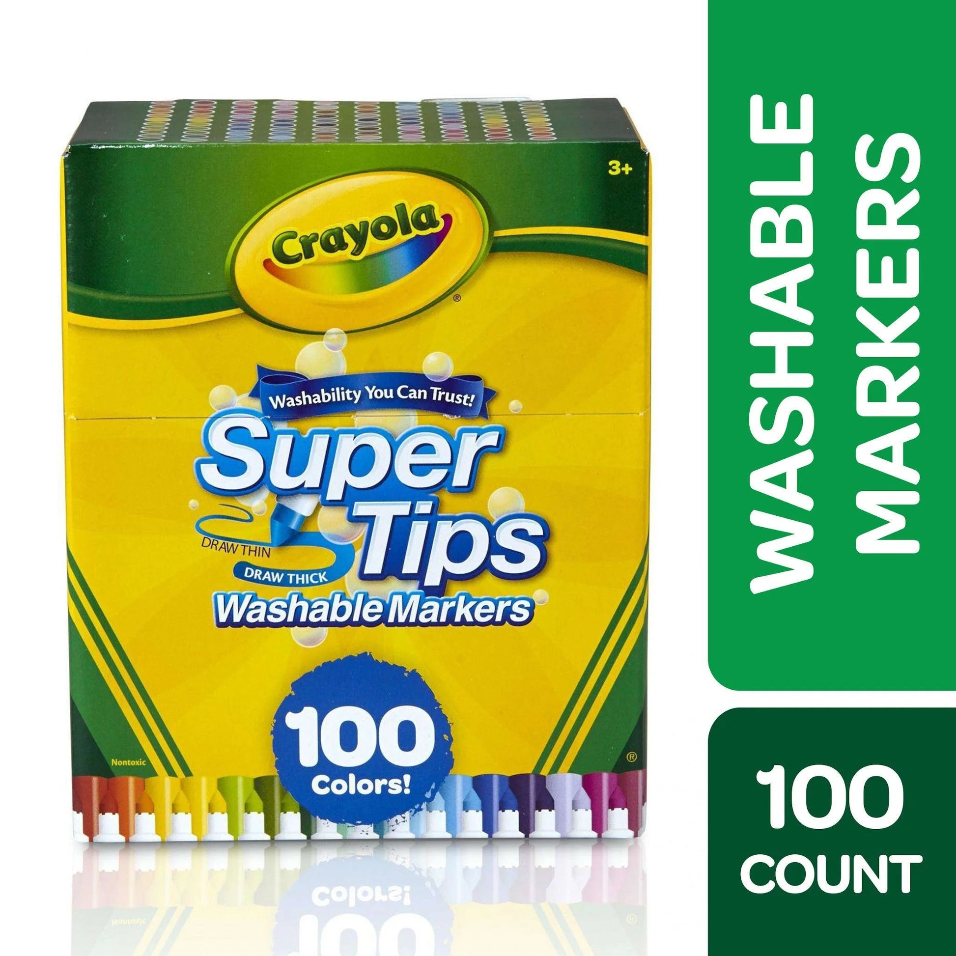 Super Tips Washable Markers for Kids, 100 Ct, Holiday Gifts for Kids and Teens, Classroom Must Haves